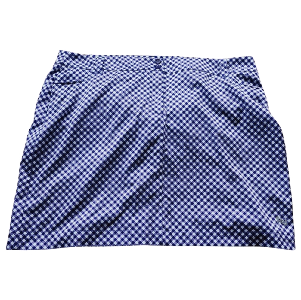 NOLA Pre-loved Plus-size Purple & White Gingham Skort Size 18
